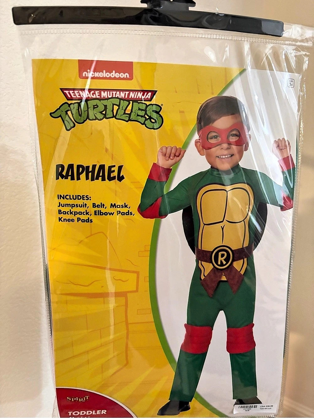 Nickelodeon Teenage Mutant Ninja Turtles Raphael costume 5-6T